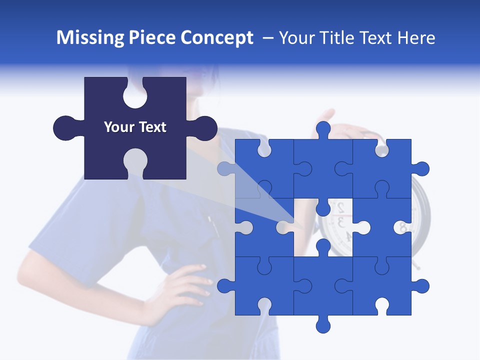 Smock Posing Person PowerPoint Template