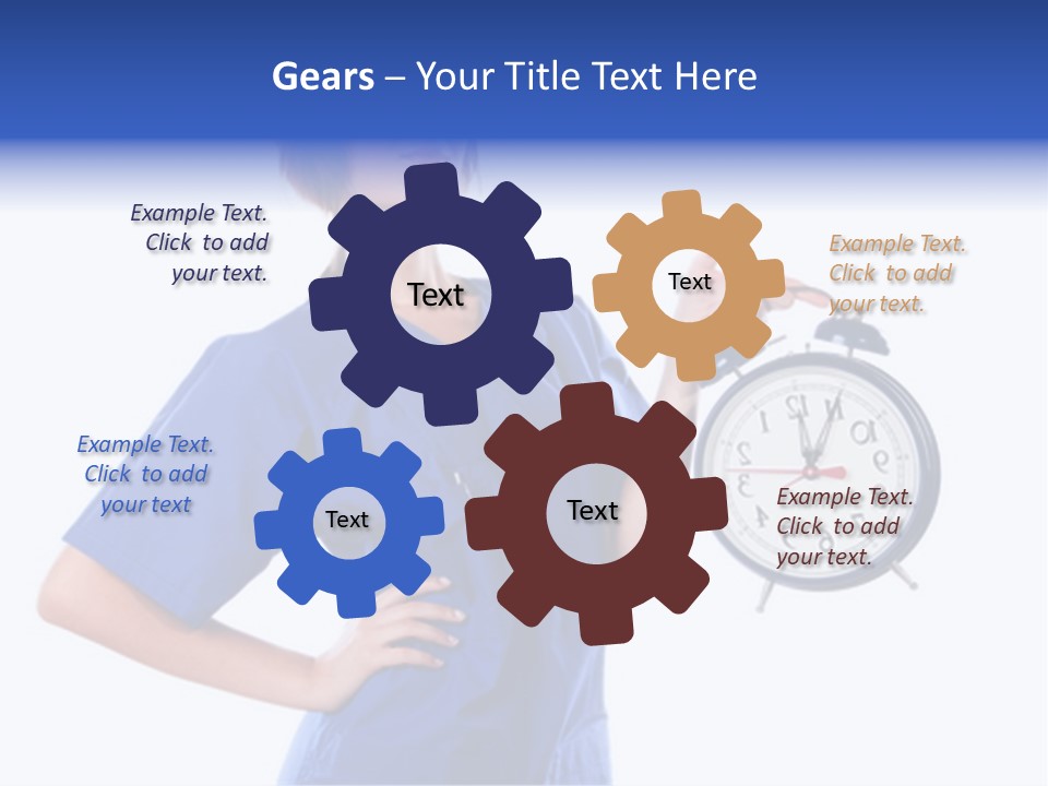 Smock Posing Person PowerPoint Template