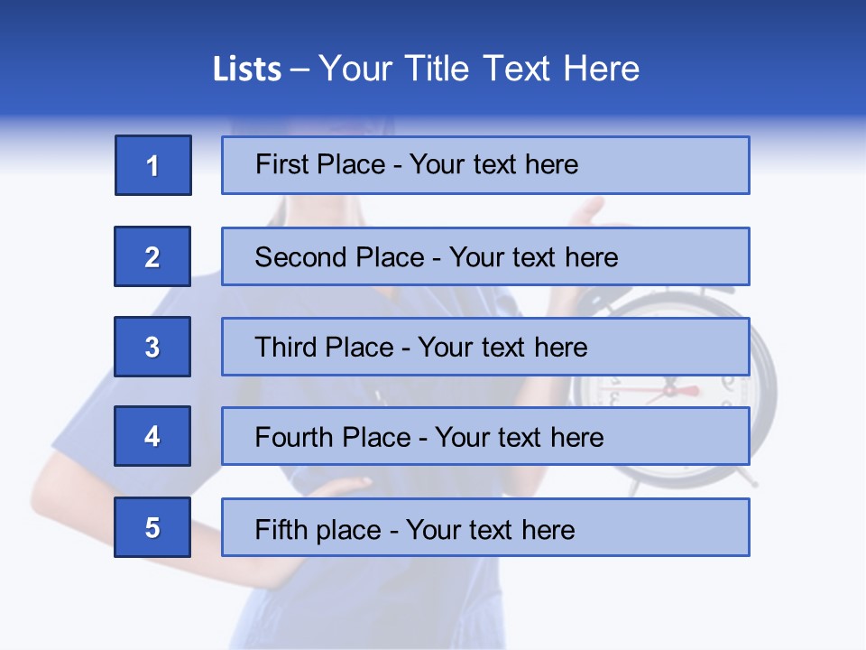 Smock Posing Person PowerPoint Template