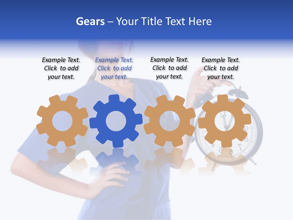 Smock Posing Person PowerPoint Template