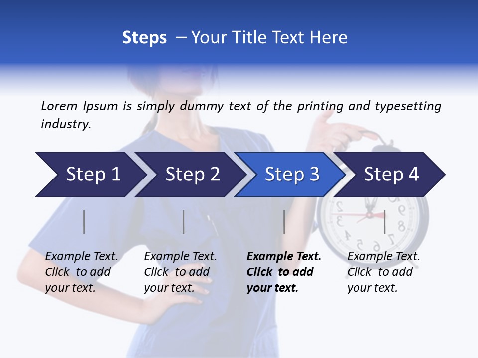 Smock Posing Person PowerPoint Template
