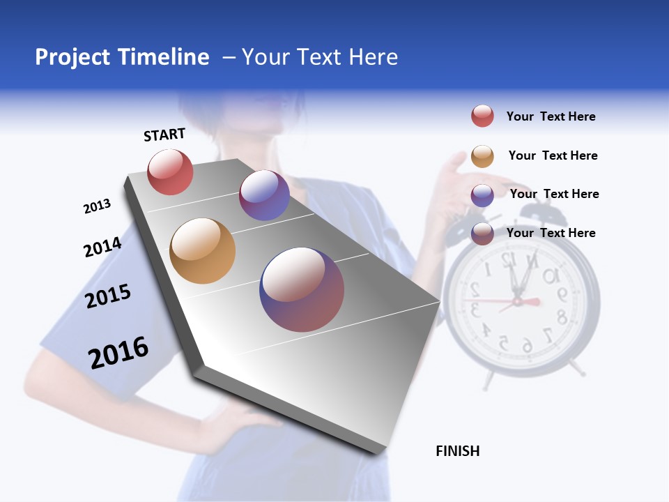 Smock Posing Person PowerPoint Template