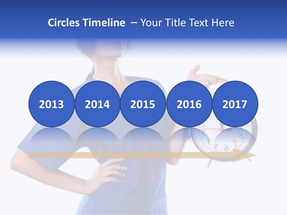 Smock Posing Person PowerPoint Template