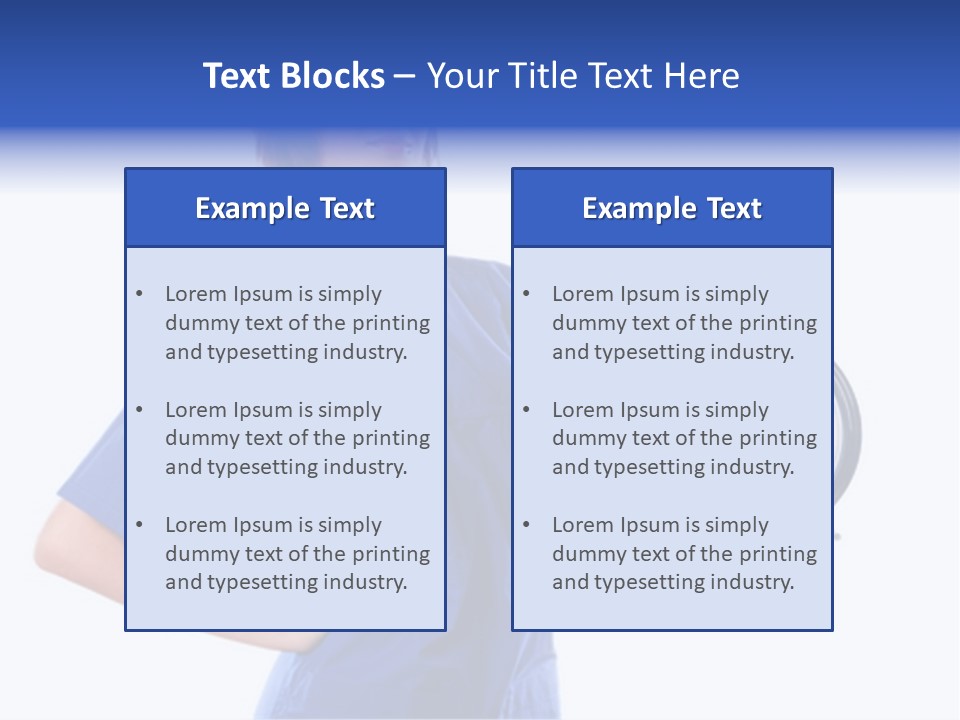 Smock Posing Person PowerPoint Template
