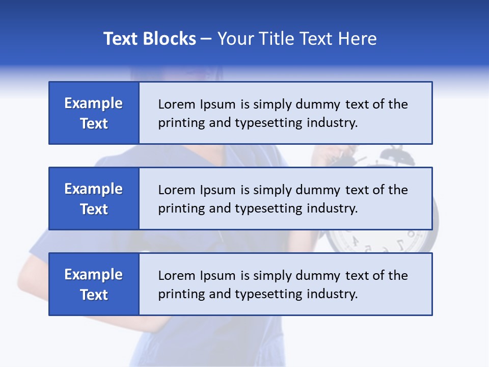 Smock Posing Person PowerPoint Template