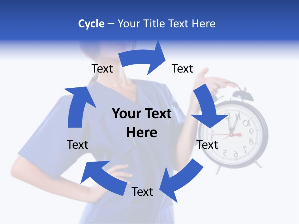 Smock Posing Person PowerPoint Template