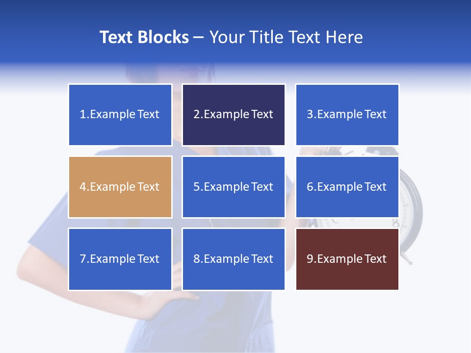 Smock Posing Person PowerPoint Template