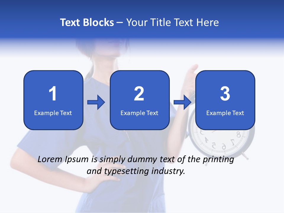 Smock Posing Person PowerPoint Template