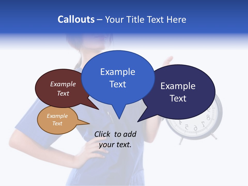 Smock Posing Person PowerPoint Template