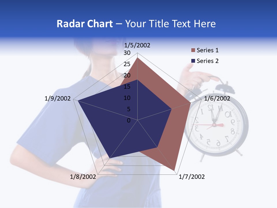 Smock Posing Person PowerPoint Template