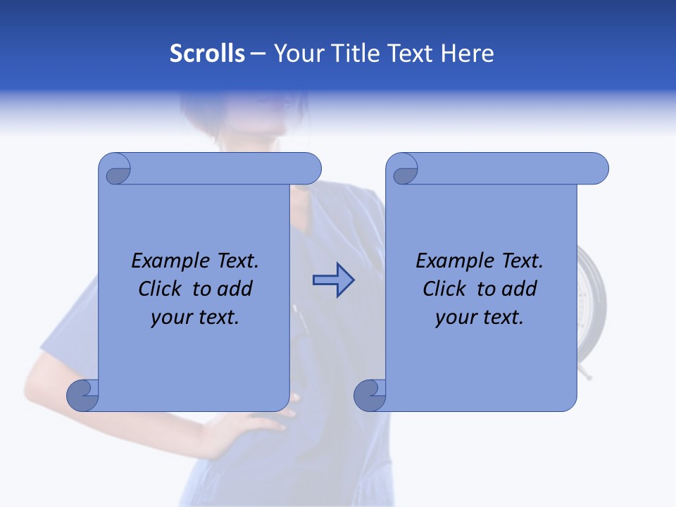 Smock Posing Person PowerPoint Template