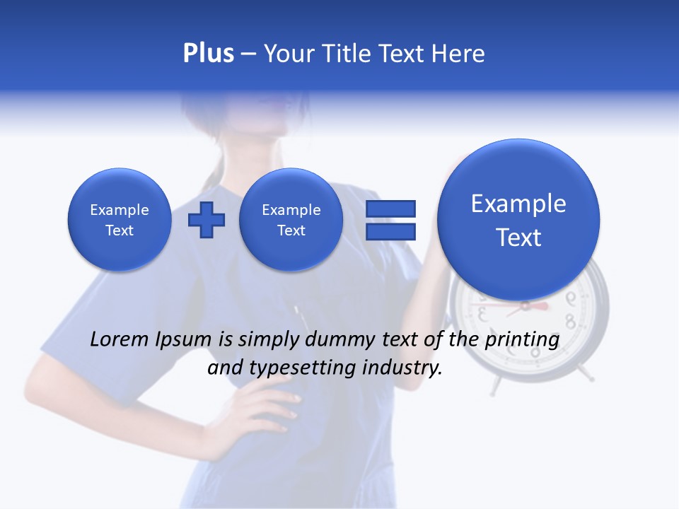 Smock Posing Person PowerPoint Template