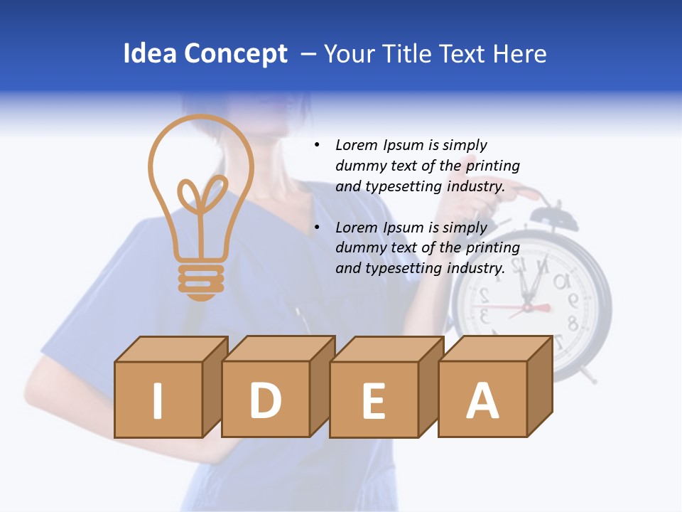 Smock Posing Person PowerPoint Template