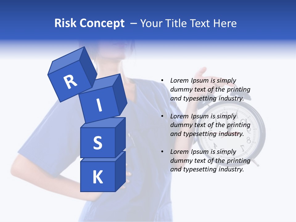 Smock Posing Person PowerPoint Template