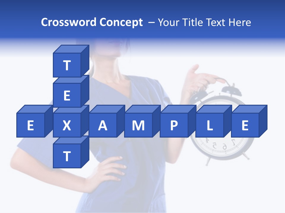 Smock Posing Person PowerPoint Template