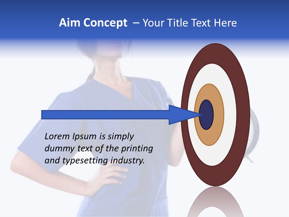 Smock Posing Person PowerPoint Template