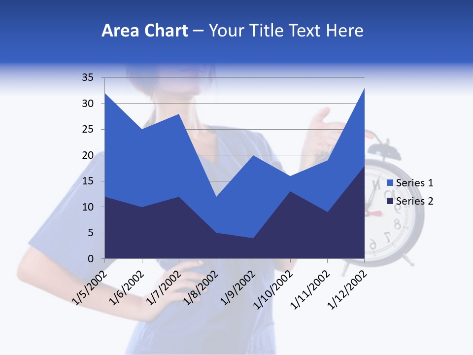 Smock Posing Person PowerPoint Template