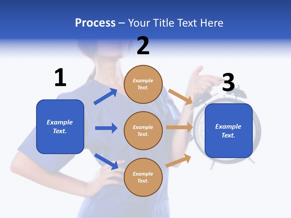Smock Posing Person PowerPoint Template
