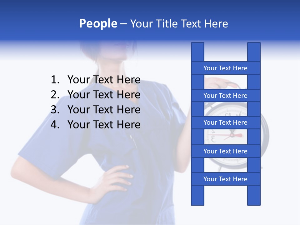 Smock Posing Person PowerPoint Template