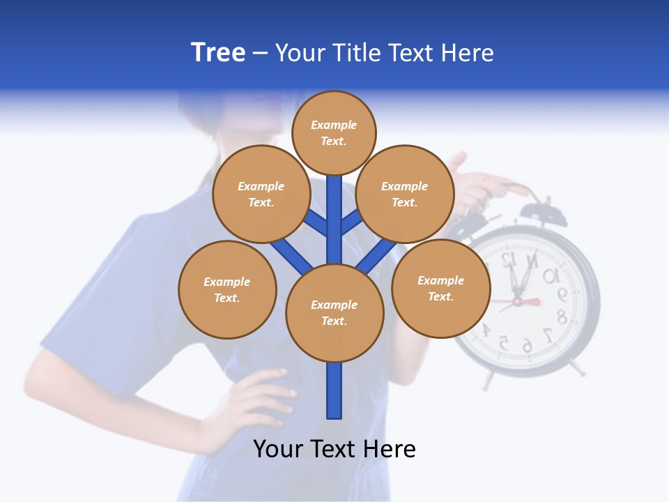 Smock Posing Person PowerPoint Template