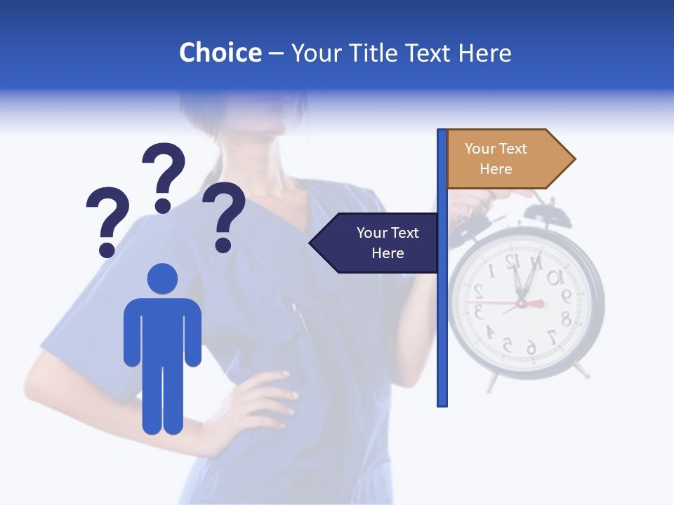 Smock Posing Person PowerPoint Template