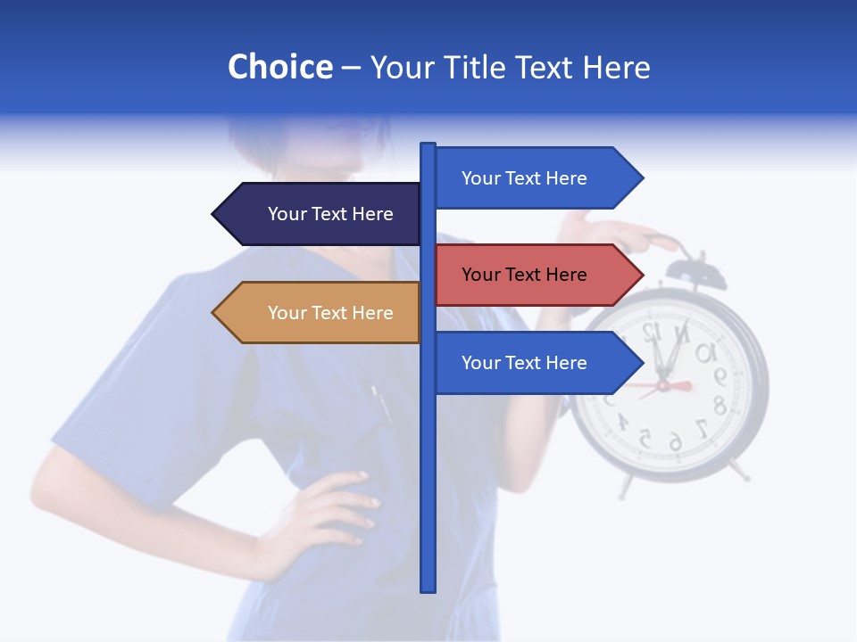 Smock Posing Person PowerPoint Template