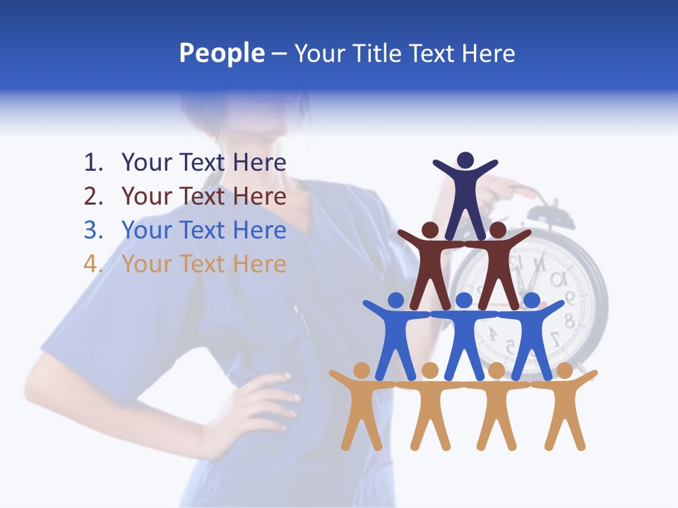 Smock Posing Person PowerPoint Template