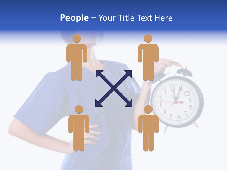 Smock Posing Person PowerPoint Template