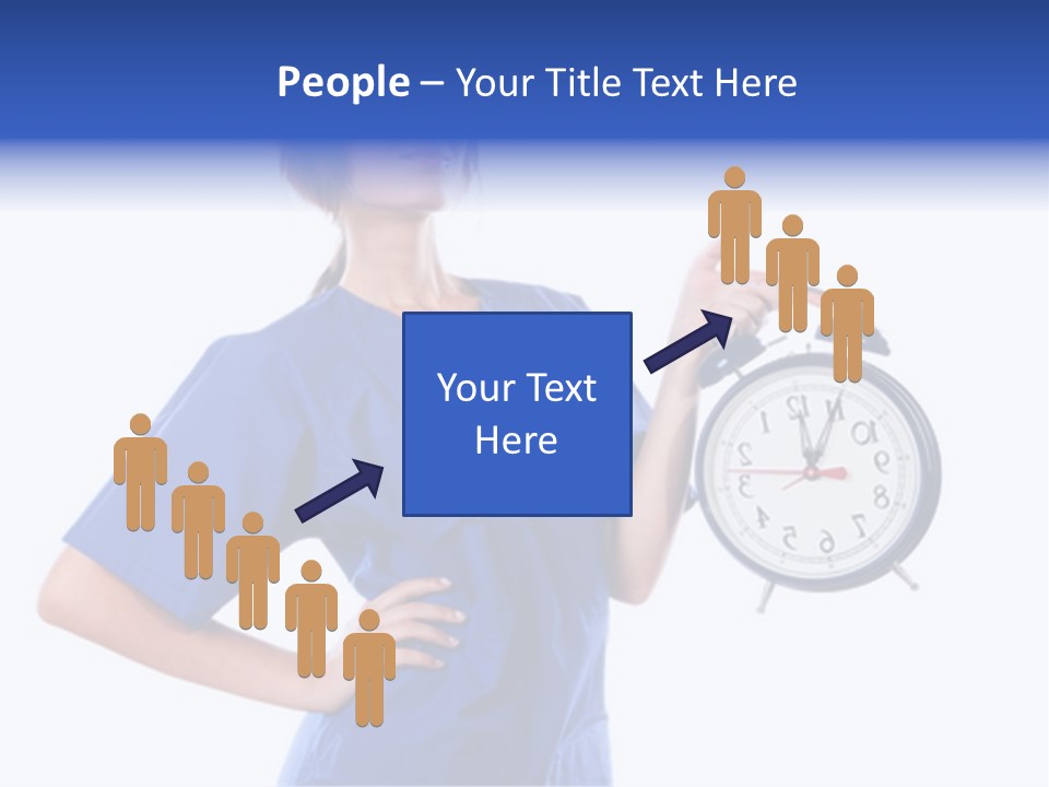 Smock Posing Person PowerPoint Template