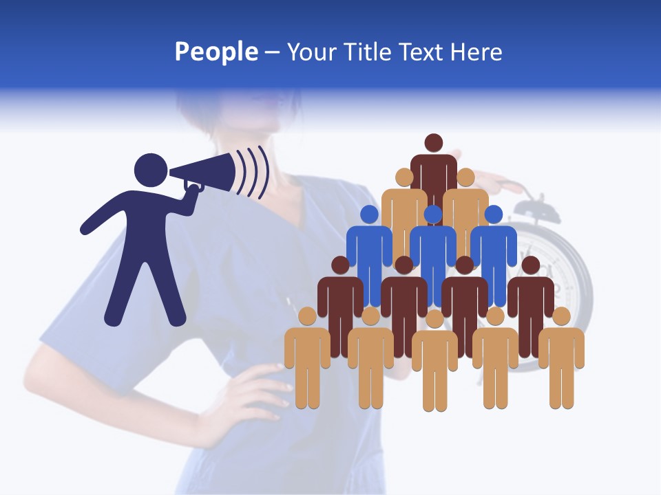 Smock Posing Person PowerPoint Template