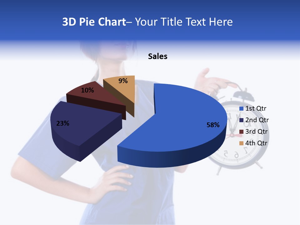 Smock Posing Person PowerPoint Template