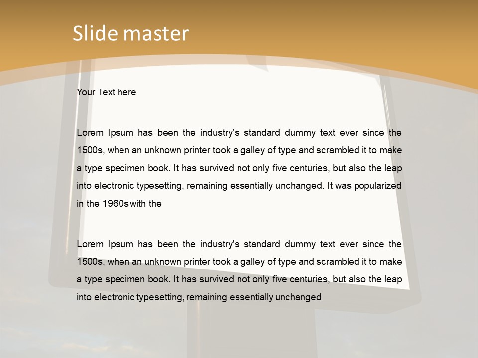 Blank Outside Sky PowerPoint Template