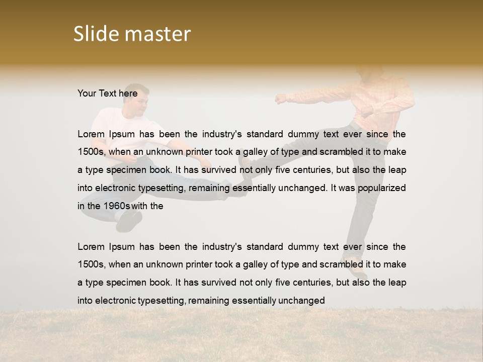 Excitement Position Exercise PowerPoint Template