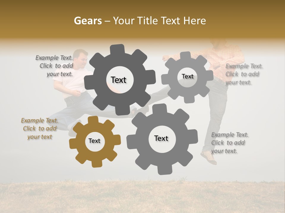 Excitement Position Exercise PowerPoint Template