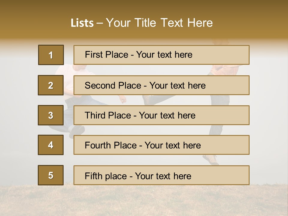 Excitement Position Exercise PowerPoint Template
