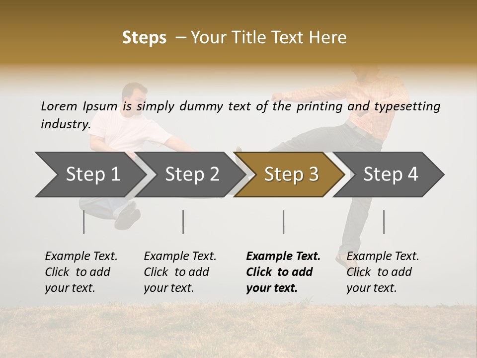 Excitement Position Exercise PowerPoint Template