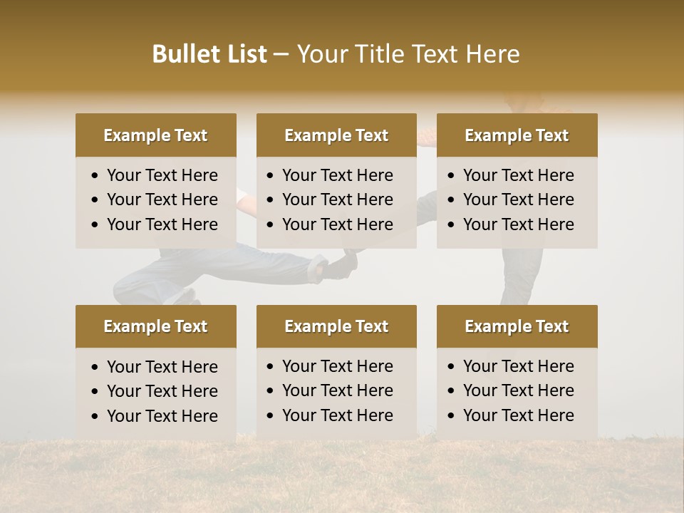Excitement Position Exercise PowerPoint Template