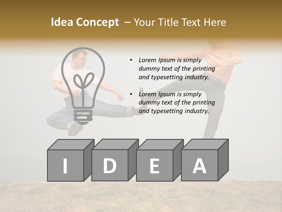 Excitement Position Exercise PowerPoint Template