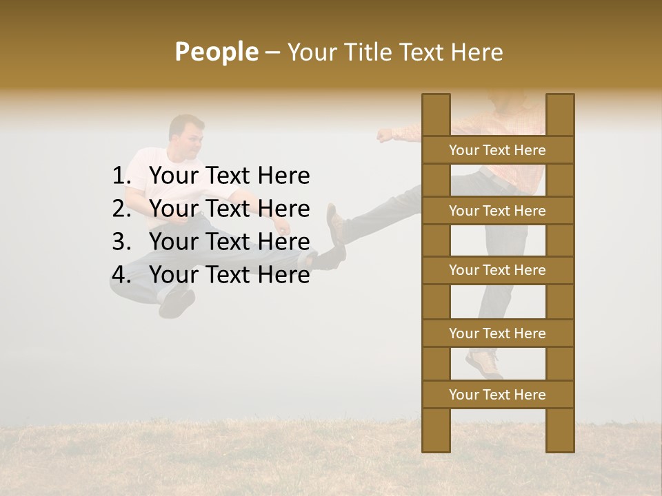 Excitement Position Exercise PowerPoint Template