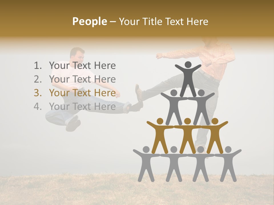 Excitement Position Exercise PowerPoint Template