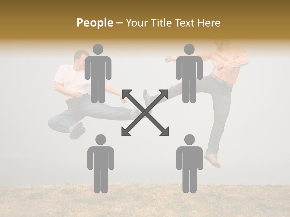 Excitement Position Exercise PowerPoint Template