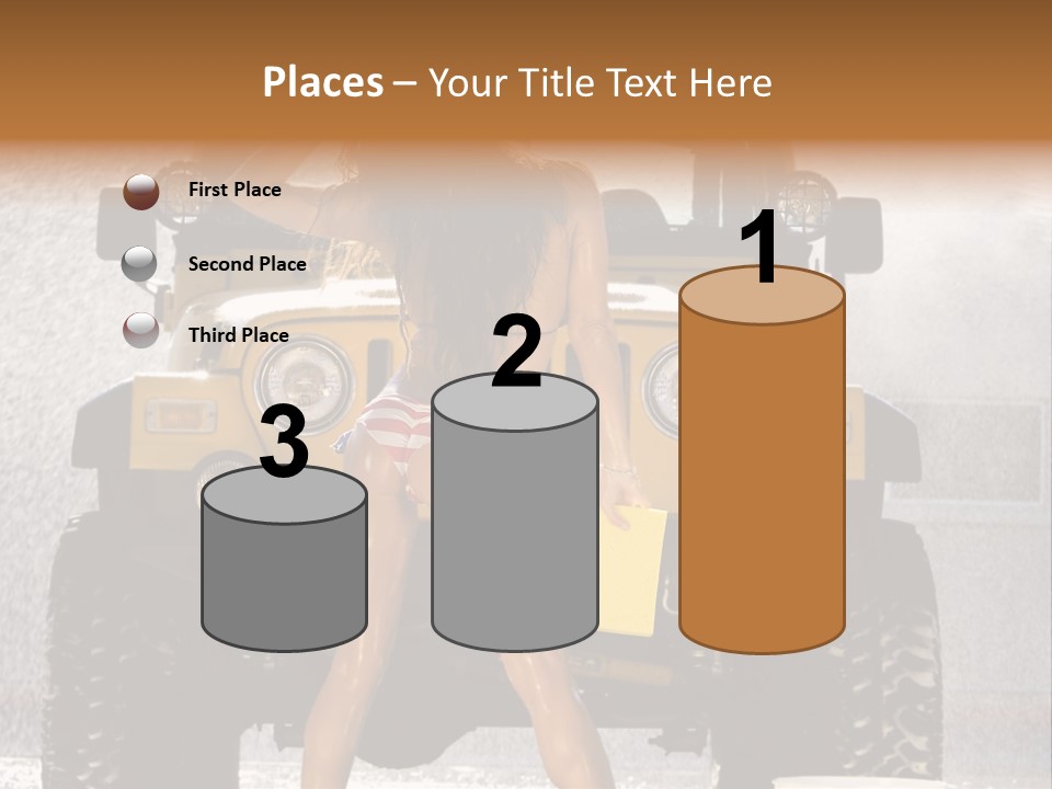 Style Model Caucasian PowerPoint Template