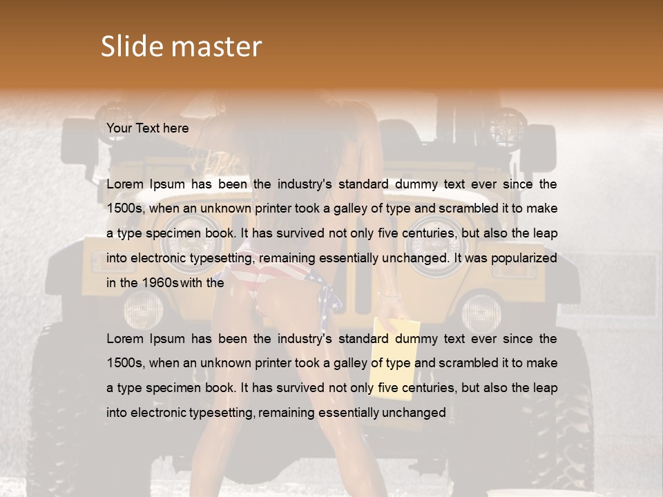 Style Model Caucasian PowerPoint Template