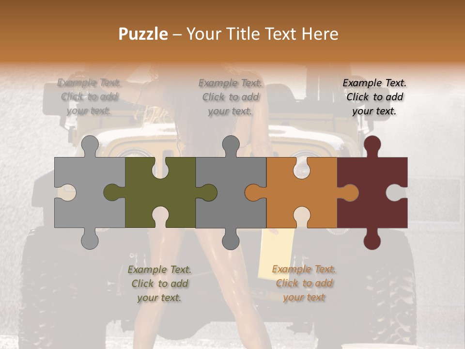 Style Model Caucasian PowerPoint Template