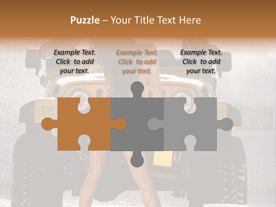 Style Model Caucasian PowerPoint Template