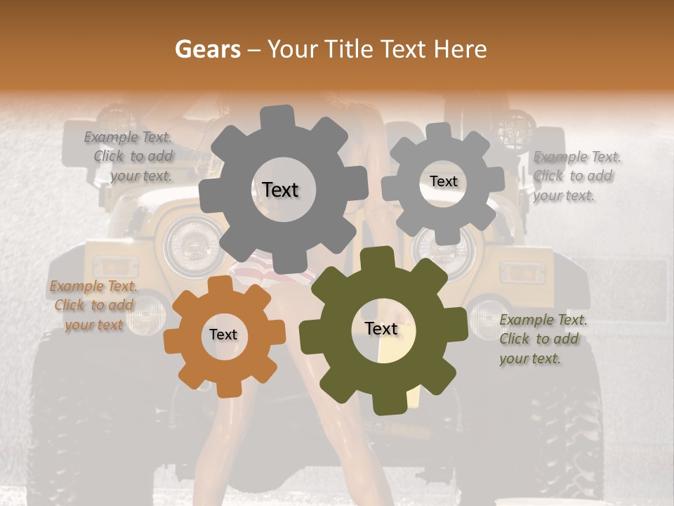 Style Model Caucasian PowerPoint Template