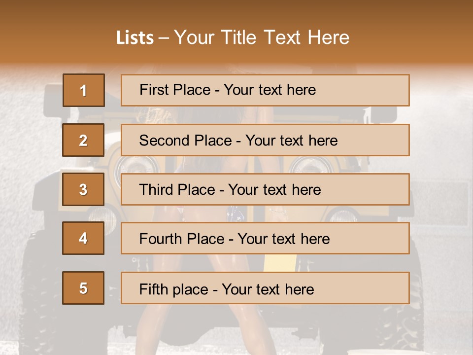 Style Model Caucasian PowerPoint Template