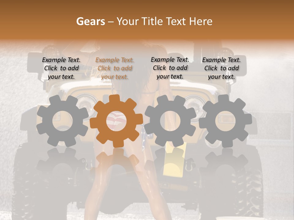 Style Model Caucasian PowerPoint Template