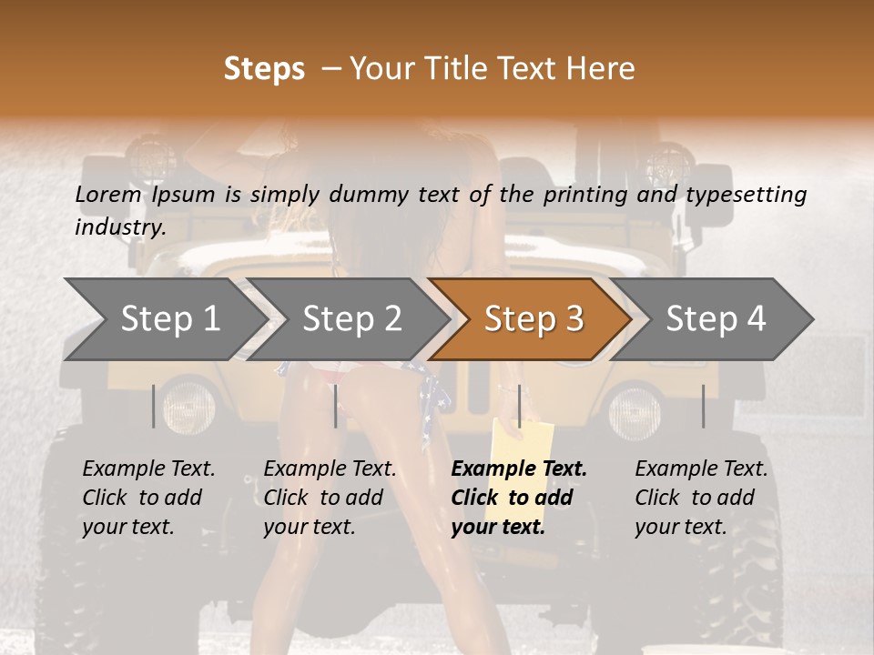 Style Model Caucasian PowerPoint Template