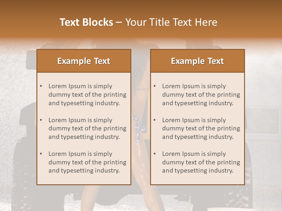 Style Model Caucasian PowerPoint Template